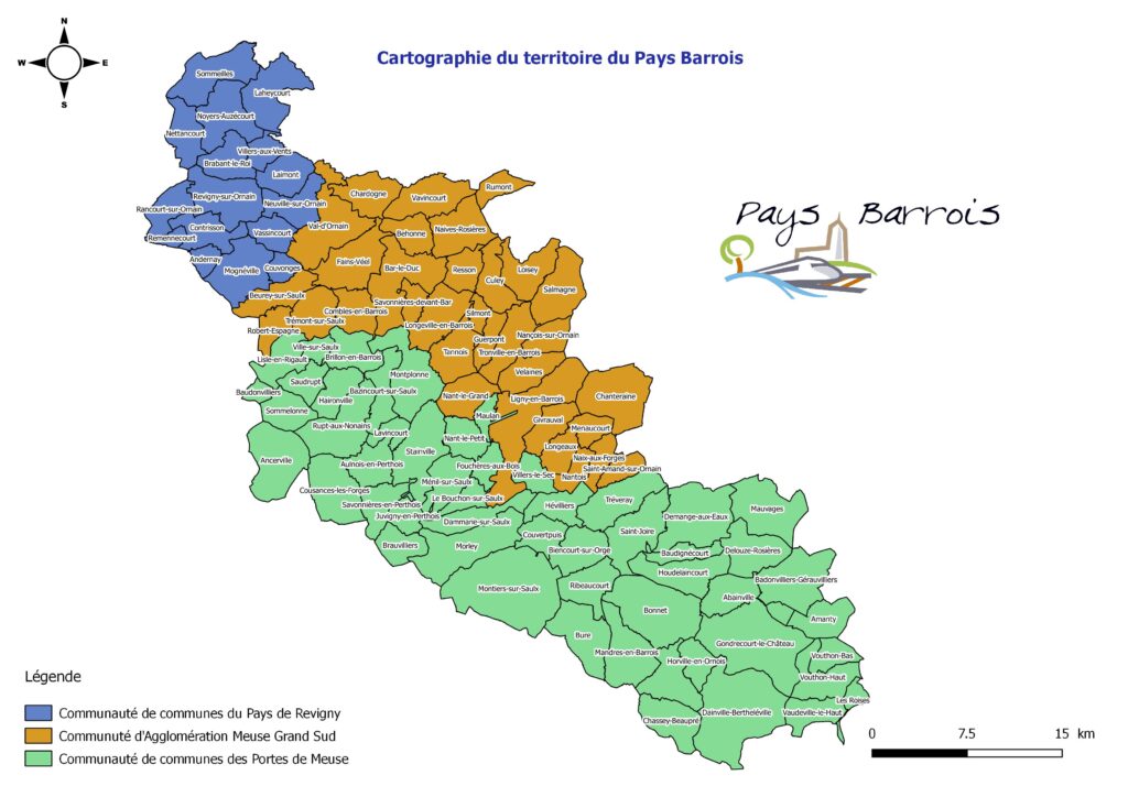 Cartographie du territoire Pays Barrois